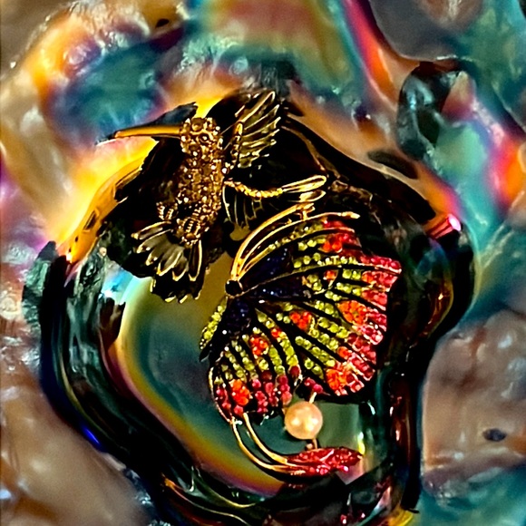 🦋Butterfly & Hummingbird Brooch Set - Picture 3 of 3